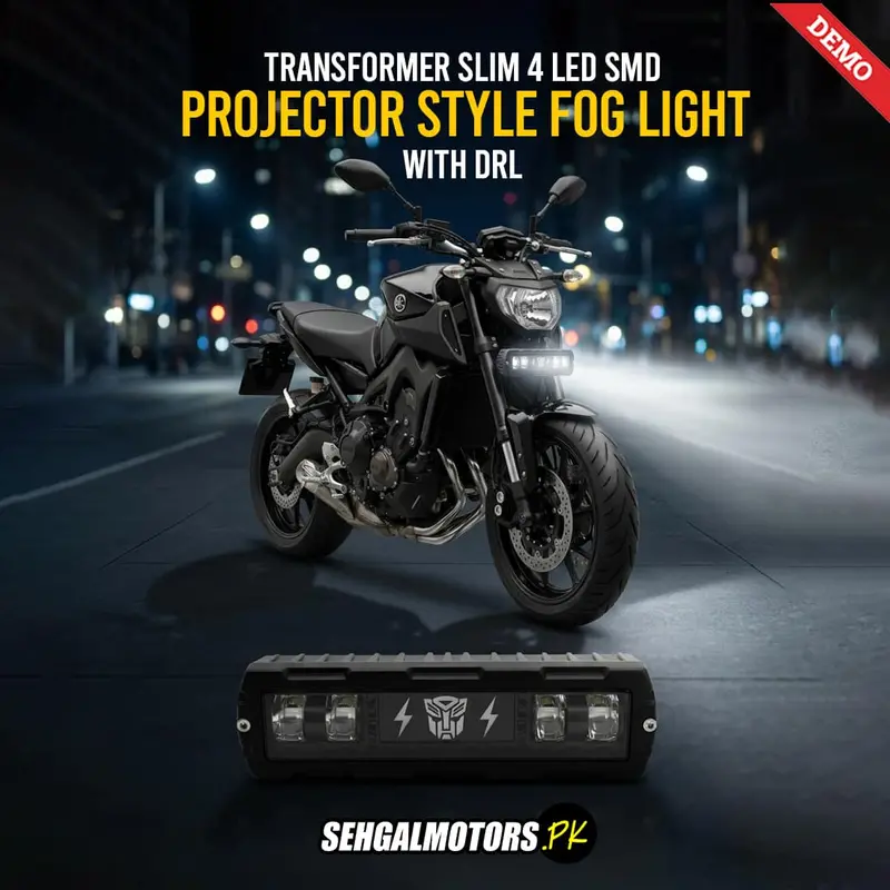 Transformer Slim 4 Led Smd Projector Style Fog Light With Drl For Bikes 6013 1