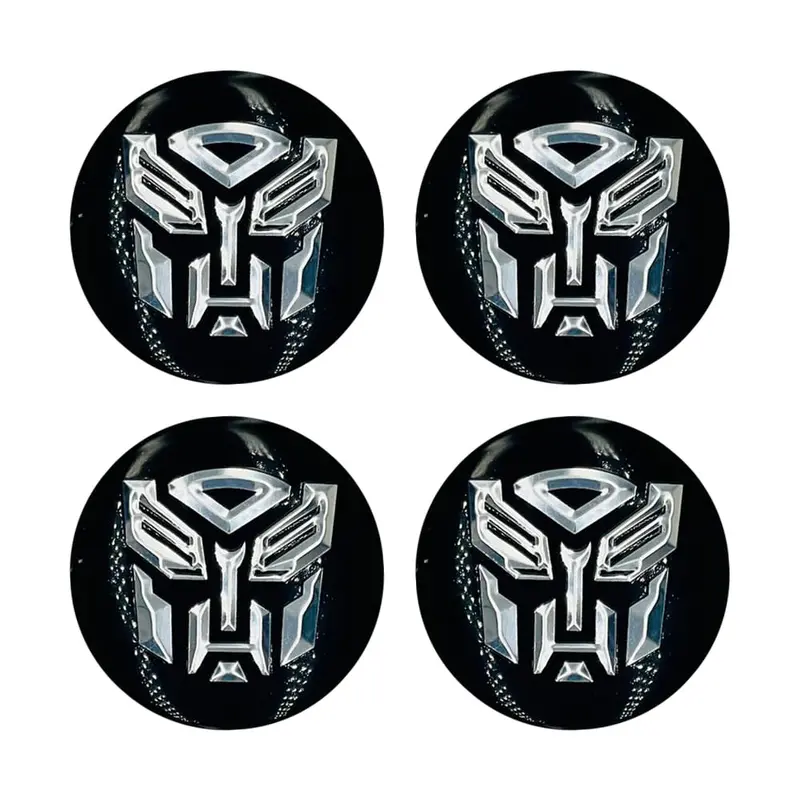 Transformer Style A Wheel Cap Logo Center Hub Badge Sticker - 4 Pcs 2