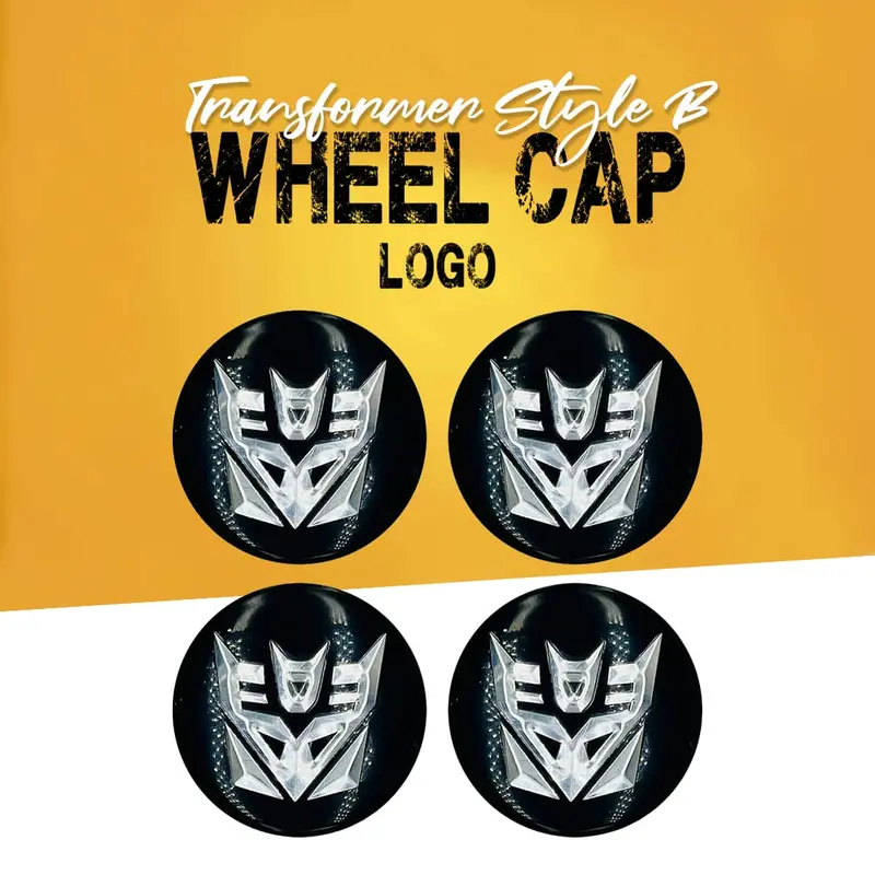 Transformer Style B Wheel Cap Logo Center Hub Sticker - 4 Pcs 1