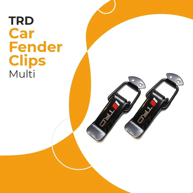 Trd Car Fender Clips - Multi - Car Big Black Boot Bonnet | Side Bumper Toggle Fasteners Catch Clip 1