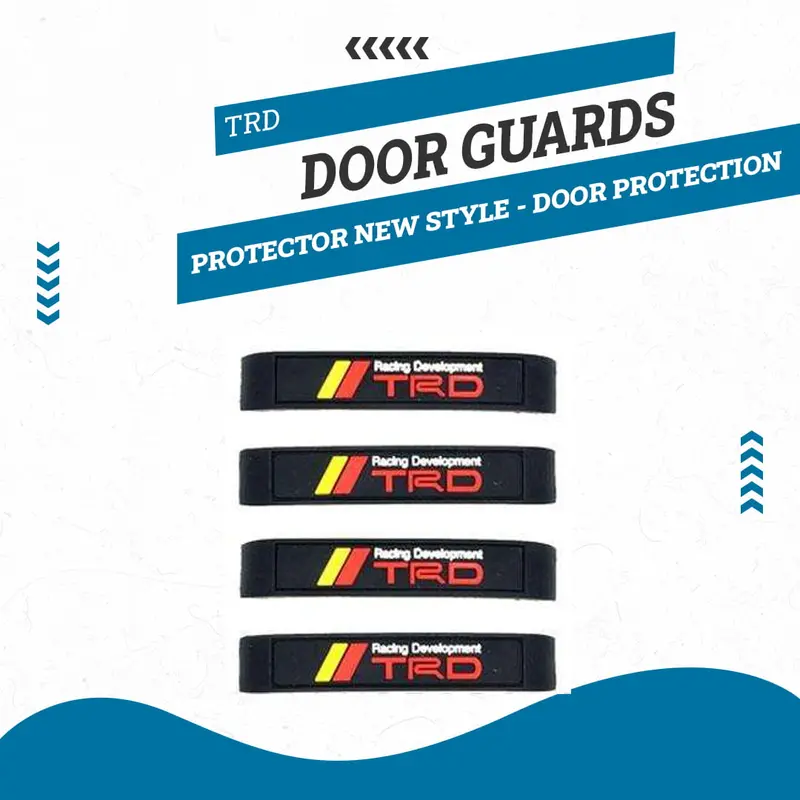 Trd Door Guards Protectors Black Red - Edge Protection Anti-Scratch Buffer Strip 1
