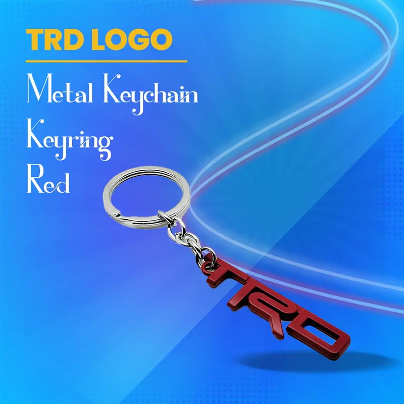 Trd Metal Keychain Keyring - Red 1