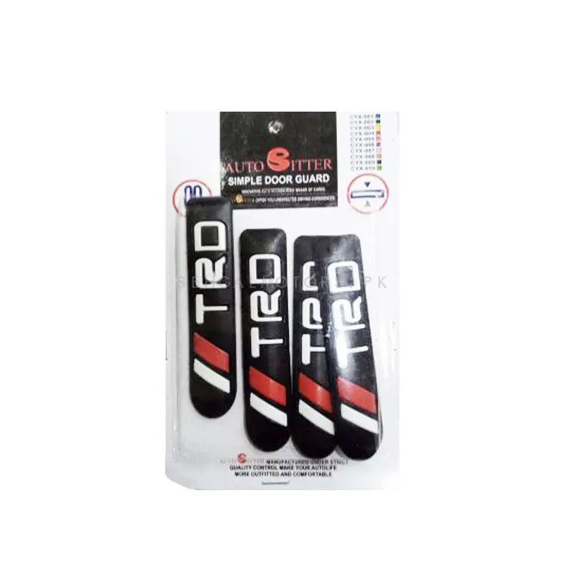 Trd Pure Black Door Guards Protector Half Oval Style - Multi - Edge Protection Anti-Scratch Buffer Strip 2