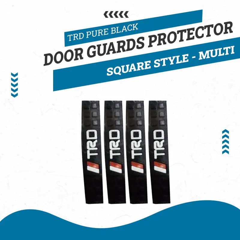 Trd Pure Black Door Guards Protector Square Style - Multi - Edge Protection Anti-Scratch Buffer Strip 1