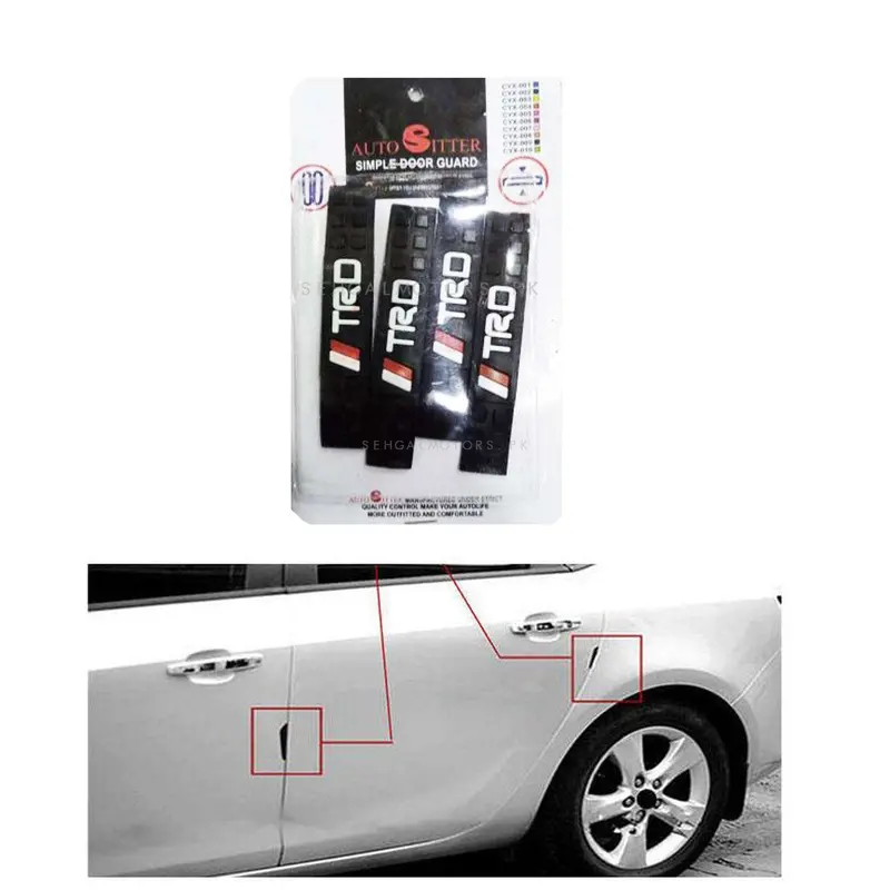 Trd Pure Black Door Guards Protector Square Style - Multi - Edge Protection Anti-Scratch Buffer Strip 2