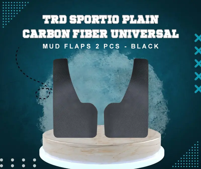 Trd Sportio Plain Carbon Fiber Racing Mud Flaps 2 Pcs 1