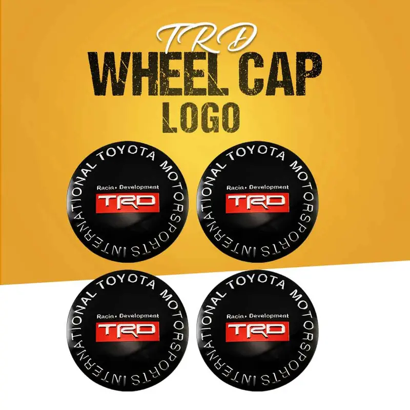 Trd Wheel Cap Logo Center Hub Badge Sticker - 4 Pcs 1