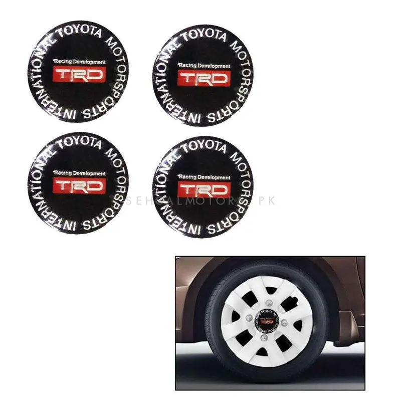 Trd Wheel Cap Logo Center Hub Badge Sticker - 4 Pcs 2