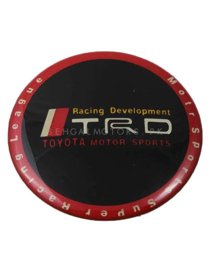 Trd Wheel Caps Logo Center Hub Badge Sticker - Black 2
