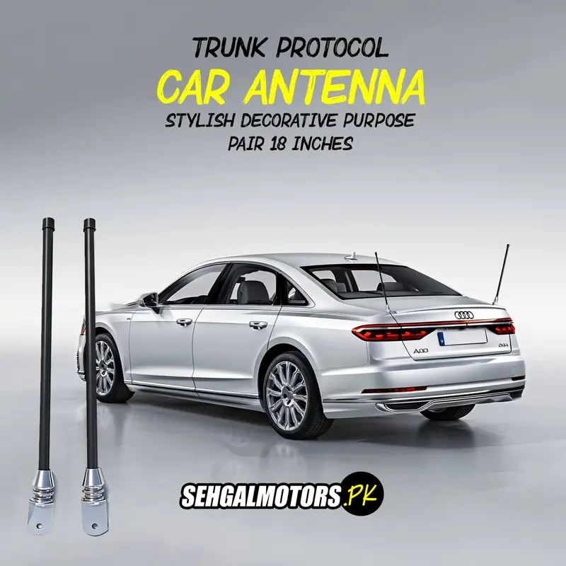 Trunk Protocol Car Antenna Stylish Decorative Purpose Pair 18 Inches 1