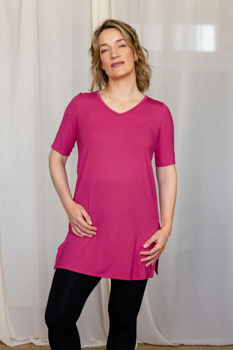 Tunique Longue Ultradouce - Fuschia 1
