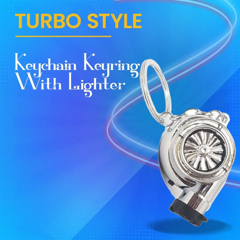 Turbo Style Keychain Keyring With Lighter 1