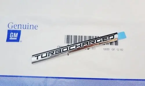Turbocharged Small Chrome Dash Emblem 1