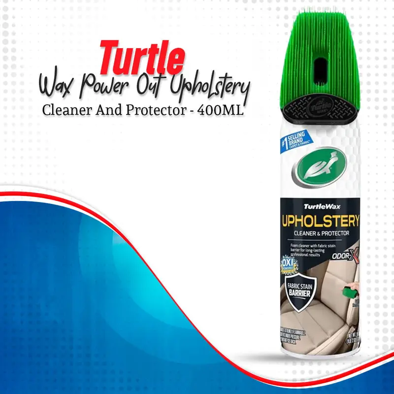 Turtle Wax Power Out Upholstery Cleaner And Protector 400Ml - - 18554 (T246) 1