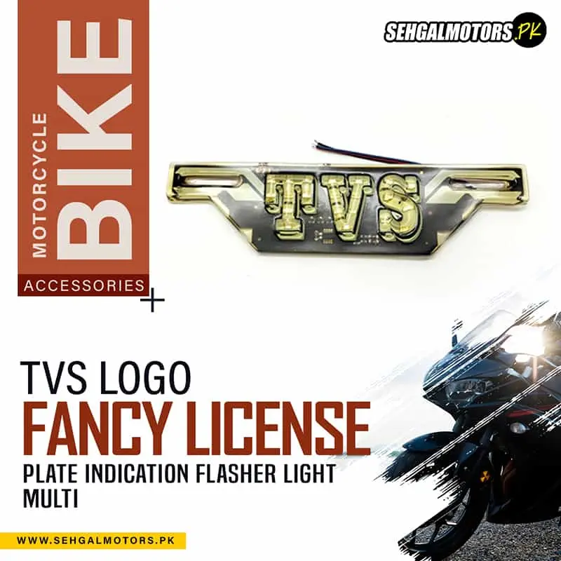 Tvs Logo Fancy License Plate Indication Flasher Light - Multi A00329 1