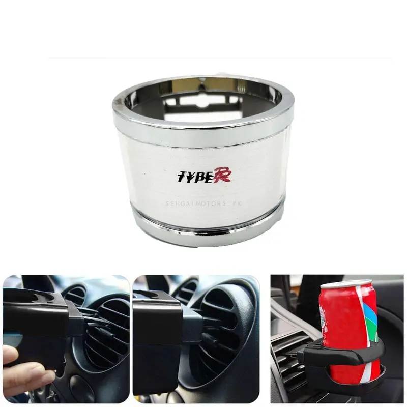 Type R Air Outlet Car Cup Holder Full Chrome 1