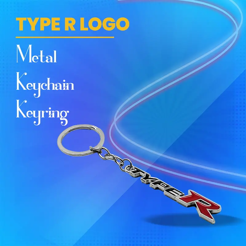 Type R Metal Keychain Keyring 1