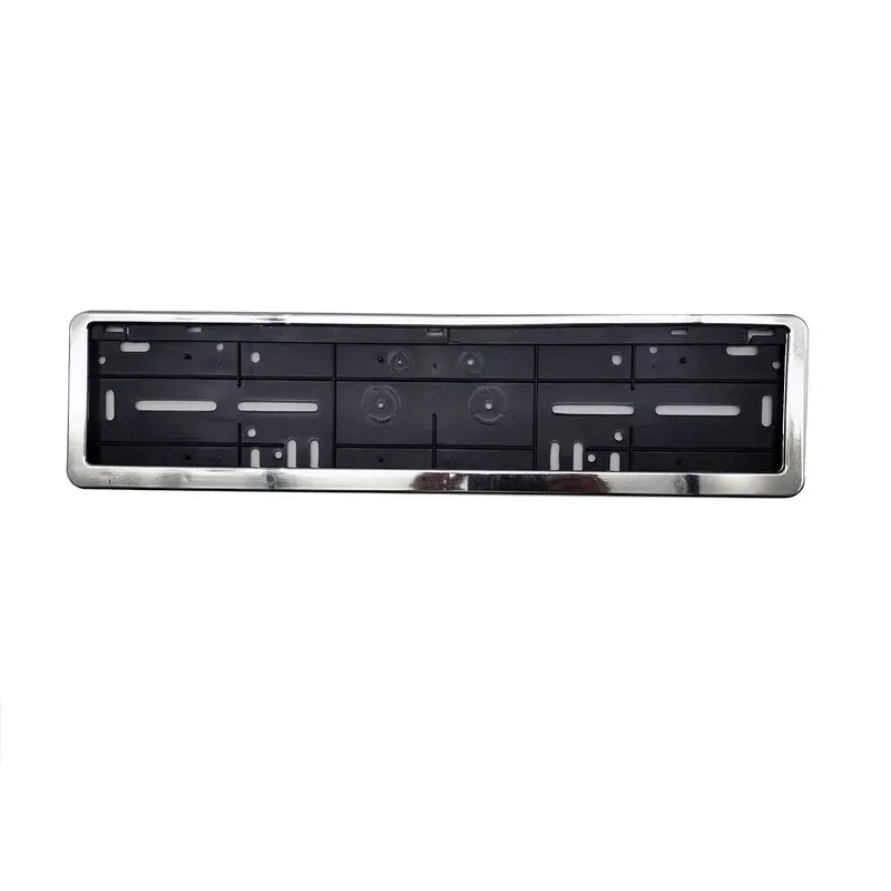 Uk Style Plastic License Number Plate Frame For Cars Chrome - Each 2