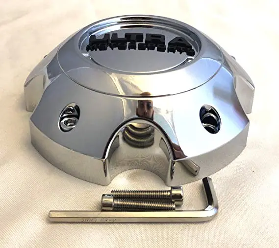 Ultra 5 Lug Chrome Wheel Center Cap (Qty 1) P/N # 89-9750C With Bolts 2