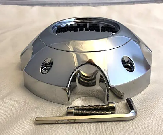 Ultra 5 Lug Chrome Wheel Center Cap (Qty 4) P/N # 89-9750C With Bolts 2
