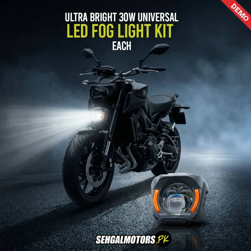 Ultra Bright 30W Universal Led Fog Light Kit For Motor Bikes Each 1