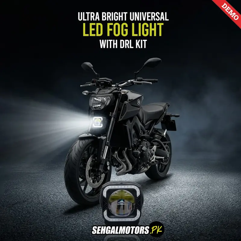 Ultra Bright Universal Led Fog Light With Drl Kit For Motorbikes Each 1