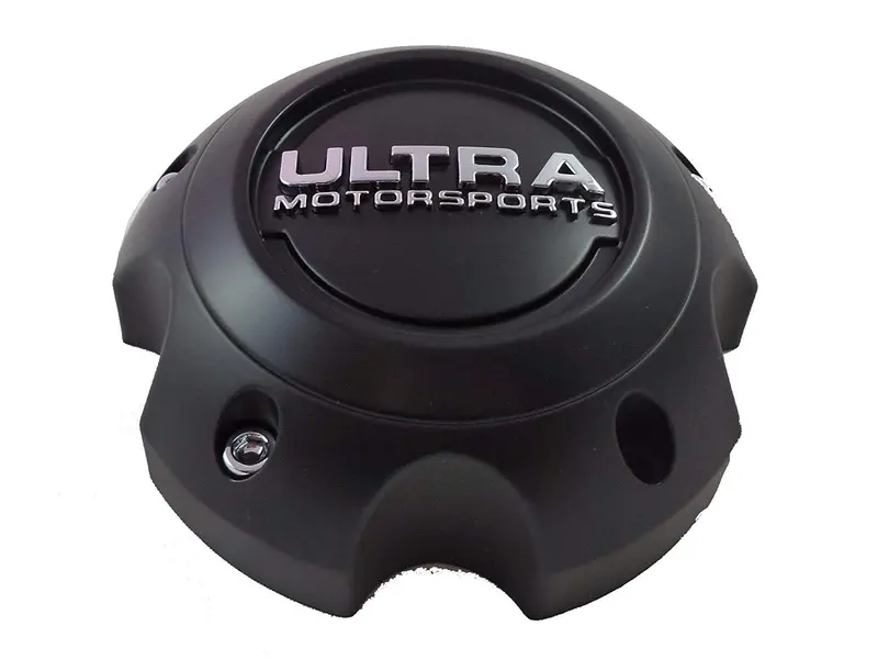 Ultra Motorsports 5 Lug Black Custom Wheel Center Cap Set Of 2 Pn: 89-9756 1