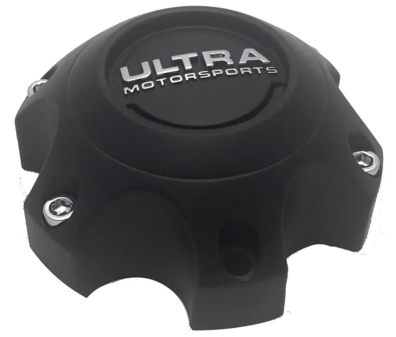 Ultra Motorsports 6 Lug Black Wheel Center Cap Set Of 4 Pn: 89-9764 With Bolts 2