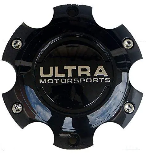 Ultra Motorsports 6 Lug Gloss Black Wheel Center Cap (Qty 1) Pn: 89-9765Bk 2