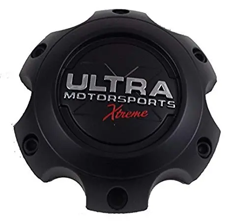 Ultra Motorsports Extreme 6 Lug Black Wheel Center Cap (Qty 1) Pn: 89-9765Sbx 1