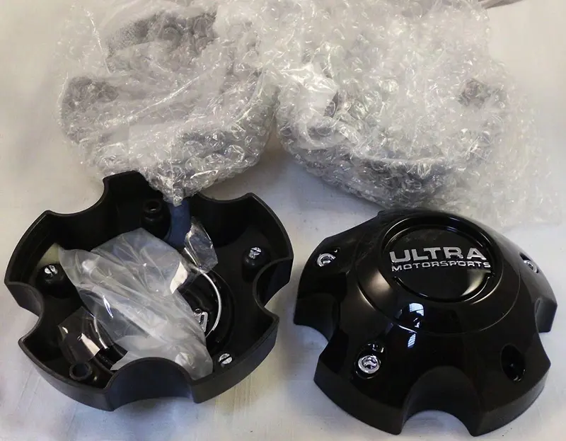 Ultra Motorsports Flat Black Custom Wheel Center Cap Set Of 4 Pn: 89-9755 2