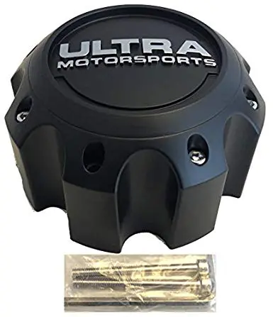 Ultra Motorsports Matte Black Wheel Center Cap (Qty 1) Pn: 89-9782 With Screws 1