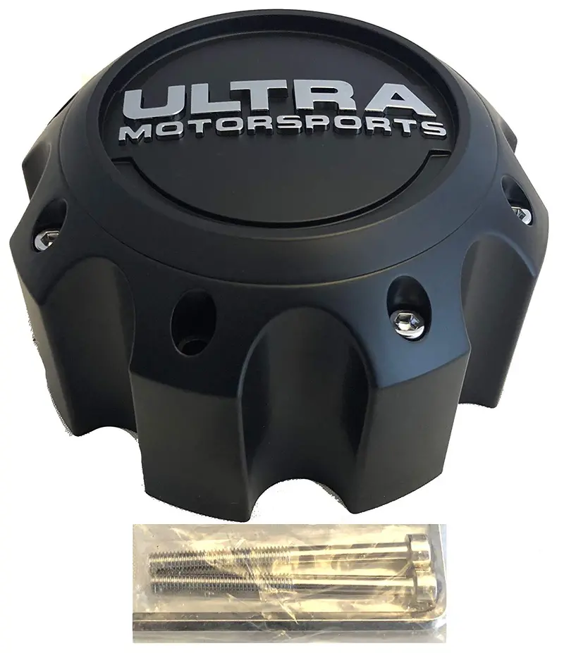 Ultra Motorsports Matte Black Wheel Center Cap (Qty 2) Pn: 89-9782Sb With Screws 1