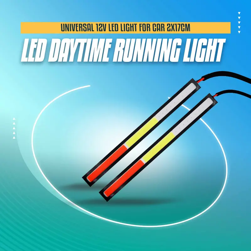 Universal 12V Led Light For Car 2X17cm - Led Daytime Running Light Bar Lamp12v Car Styling 1