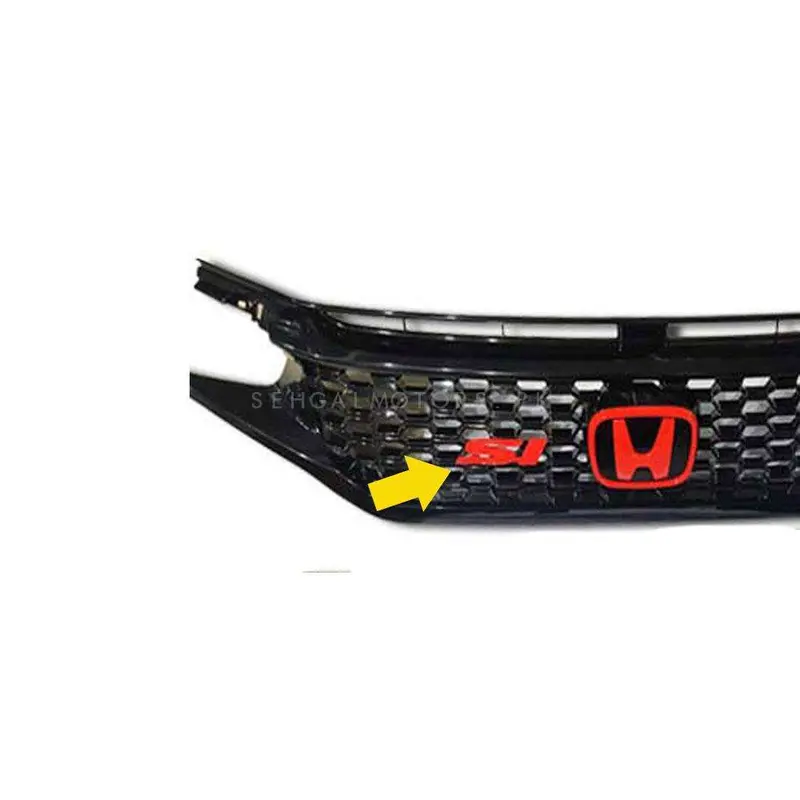 Universal 3D Plastic Si Logo Front Grille Red Color 2