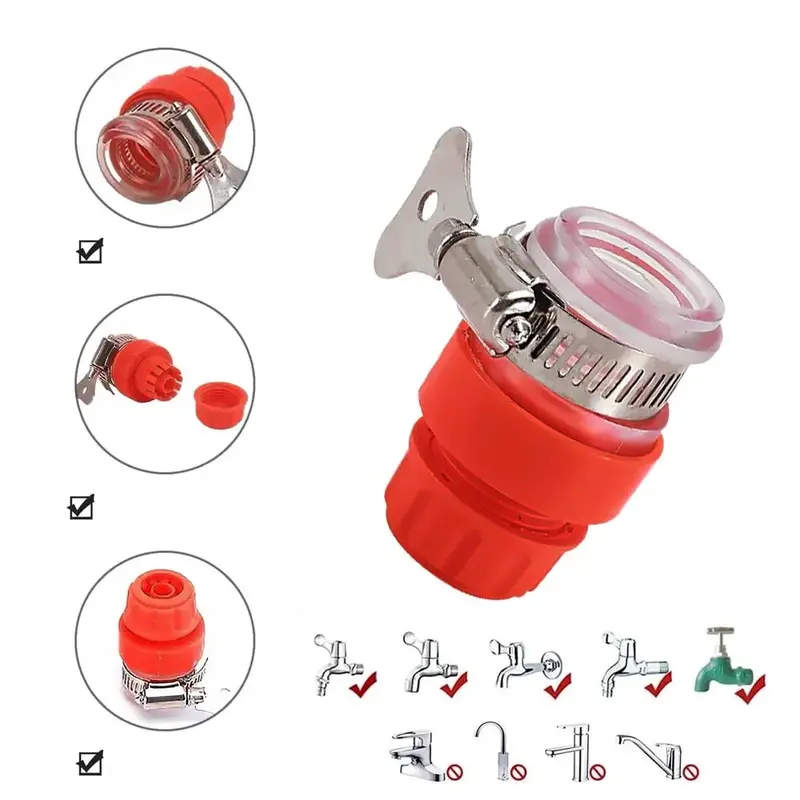 Universal Adapter Hose Water Faucet Connector Quick Tap Fitting - Multi Colors 2