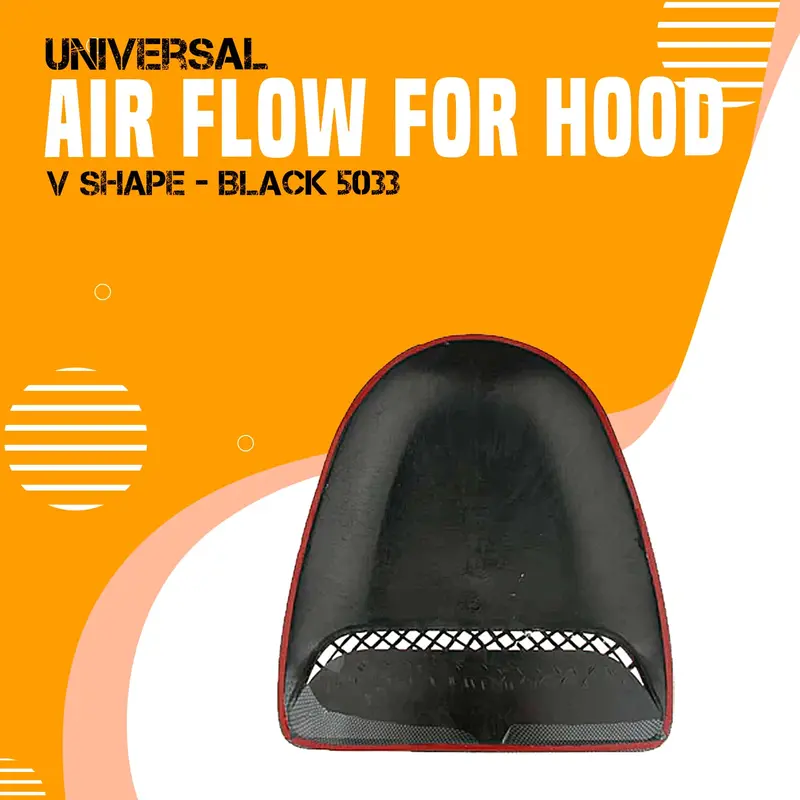 Universal Air Flow For Hood V Shape - Black 5033 - Automotive Universal Body Hood Decorative Air Vent 1