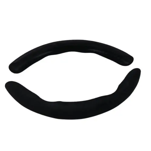 Universal Alcantara Anti Slip Steering Wheel Easy Grips Trims Black 2 Pcs 2
