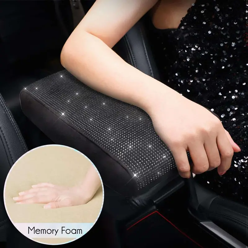 Universal Arm Rest Console Cushions Pad - Shining Black 1
