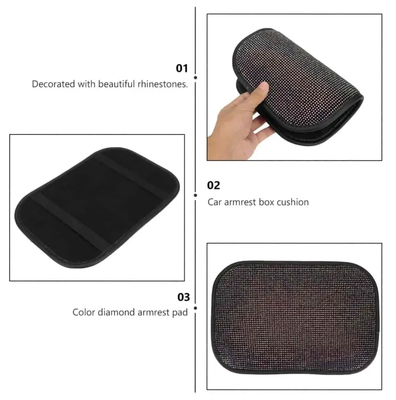 Universal Arm Rest Console Cushions Pad - Shining Golden 2