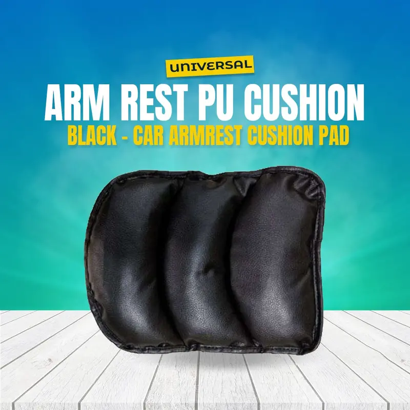 Universal Arm Rest Pu Cushion - Black - Car Armrest Cushion Pad 1