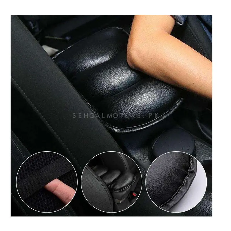 Universal Arm Rest Pu Cushion - Grey - Car Armrest Cushion Pad | Arm Rest Console Box Protective Mat 2
