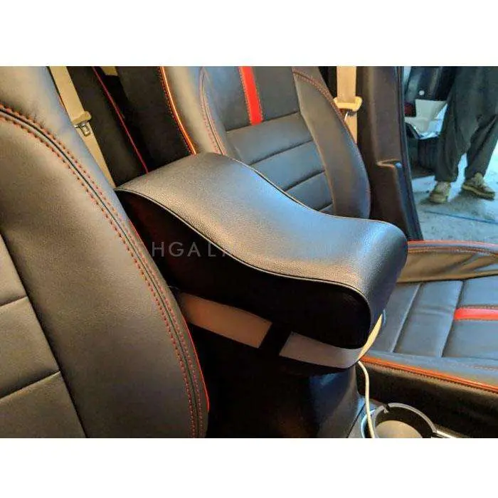 Universal Armrest Cushion Black With Phone Holder - Mix Design 2