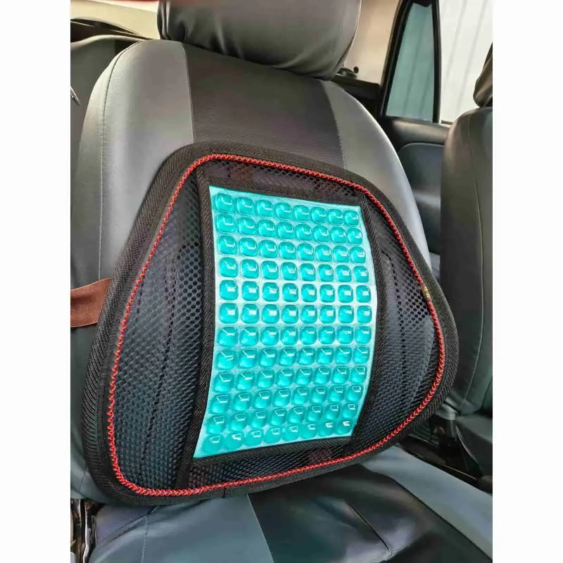 Universal Backrest Cushion With Gel Breathable Mesh Design - Each - Car Seat Back Lumbar Cushion Pillows 2