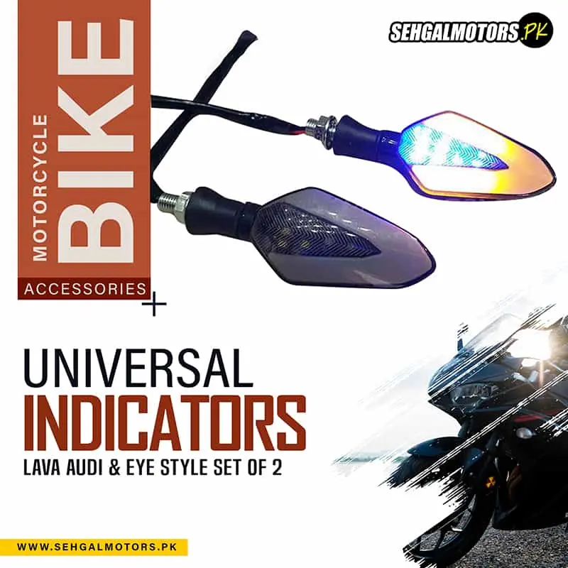 Universal Bike Lava Indicators – Audi & Eye Style (Set Of 2) - 2 Pcs Set 1