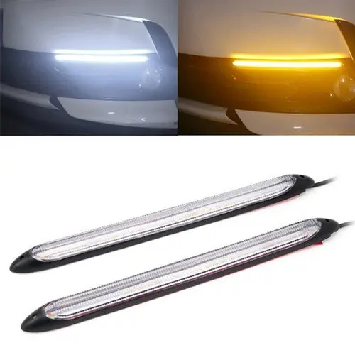Universal Bumper Drl Led Strip Light – Running & Turn Signal Lamp - 14 Inch 2 Pcs 2