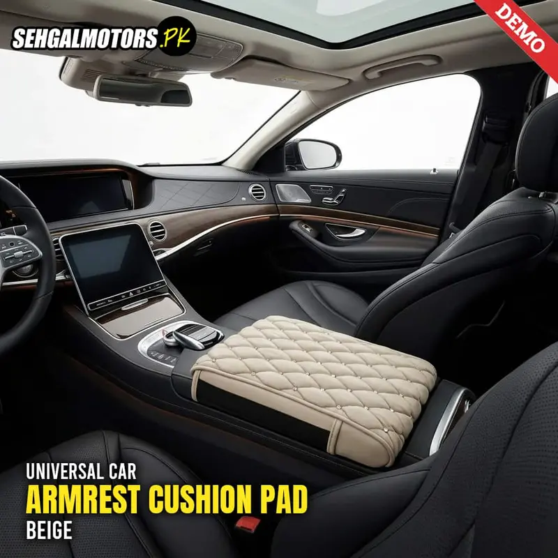 Universal Car Armrest Cushion Pad - Beige 1