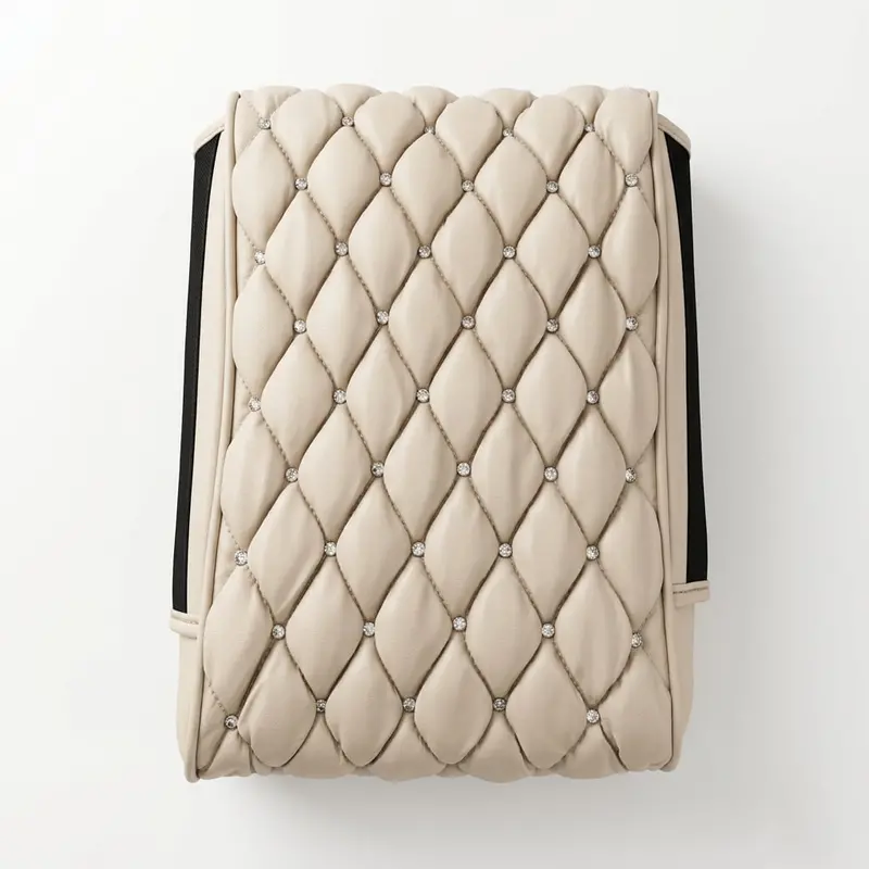 Universal Car Armrest Cushion Pad - Beige 2