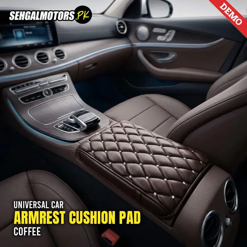 Universal Car Armrest Cushion Pad - Coffee 1