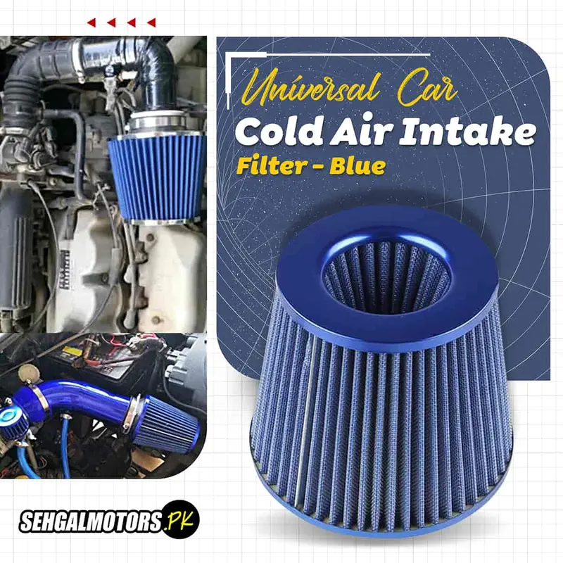 Universal Car Cold Air Intake Filter - Blue 1